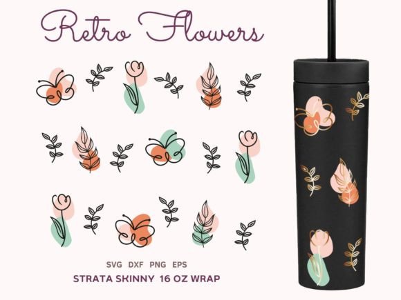 Butterfly Strata Skinny Tumbler 16oz SVG