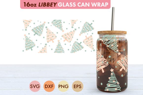 Christmas Tree SVG 16 Oz Libbey Glass