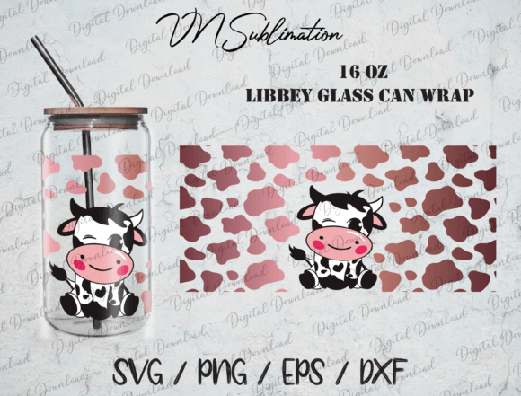 Cow Baby 16oz Tumbler Wrap SVG