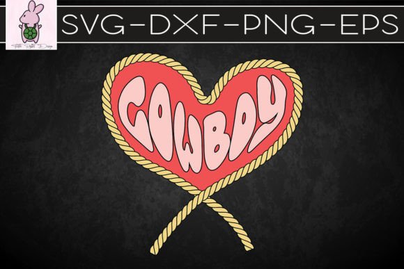 COWBOY Heart Rope Western Valentine