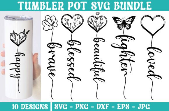 Floral Tumbler Svg