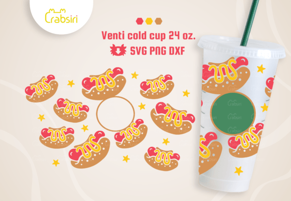 Hot Dog Venti Cold Cup 24oz SVG