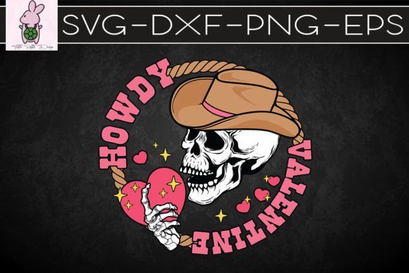 Howdy Valentine Western Skeleton