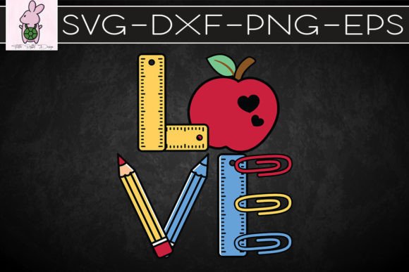 LOVE Valentine Teacher Apple