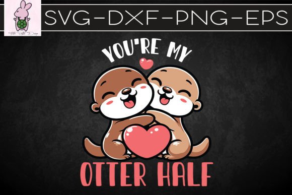 Otter Half Valentine SVG