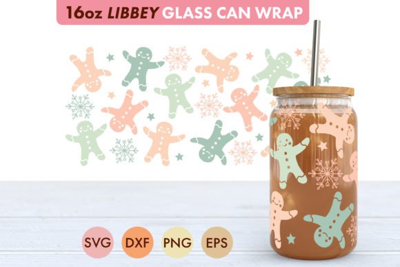 Pastel Gingerbread Men SVG