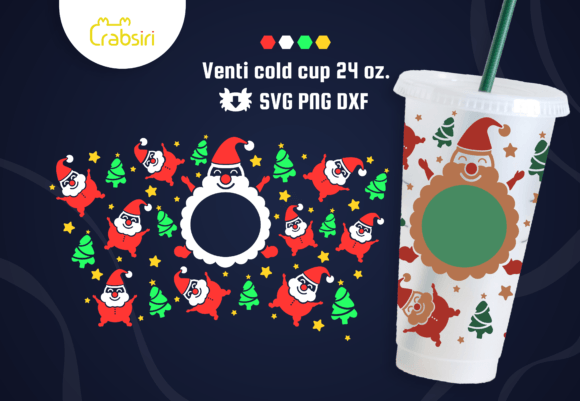 Santa Claus Funny Cold Cup 24oz SVG