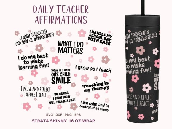 Teacher Affirmations Strata Skinny 16oz
