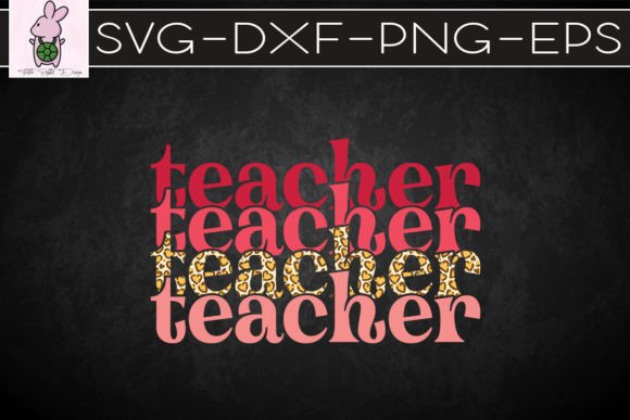 Valentine Teacher Retro Leopard
