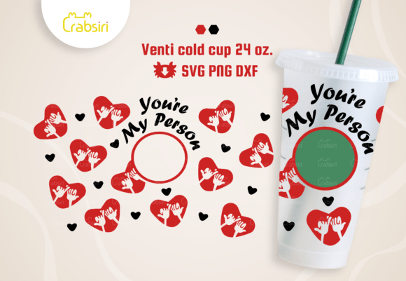 You Are My Person Cold Cup 24oz SVG